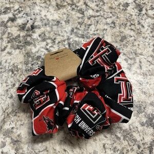 Red and Black Texas Tech Scrunchie